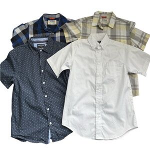 Boys Assorted Casual Button Up Short Sleeve Shirts - Sz Med